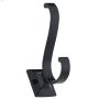 2-29\/32\" Matte Black Single Scroll Hook