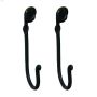 2-1\/4\" Matte Black Single Classic Hook