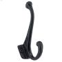 3-9\/32\" Matte Black Single Classic Hook