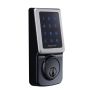 Black With Satin Nickel Electronic Deadbolt