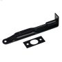 6\" Matte Black Radius End Flush Bolt