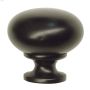 1-3\/16\" Matte Black Classic Hollow Knob