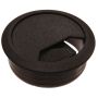 2-3/8" Opening Gray Plastic Swivel Desk Grommet-1/Pack