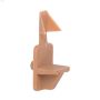 5\/8\" Beige Plastic Shelf Pin-4\/Pack