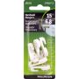 1/2" Plastic White Nail-In Hardwall Hook-5/Pack