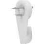 1/2" Plastic White Nail-In Hardwall Hook-5/Pack