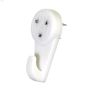 1\" Plastic White Nail-In Hardwall Hook-3\/Pack