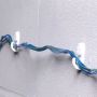 1" Plastic White Nail-In Hardwall Hook-3/Pack