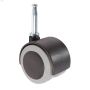 2\" Black\/Gray Stem Light Duty Twin Wheel Caster