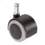 2\" Black\/Gray Ring Stem Light Duty Twin Wheel Caster