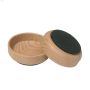 2-3\/8\" Light Woodgrain Effect Round Cup With TPR Base