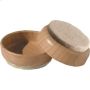 2-3\/8\" Light Woodgrain Effect Round Cup With Felt Base