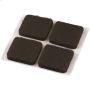 Surface Gard\u00ae 3\/4\" Brown MD Square Self-Adhesive Pad