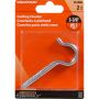 Crochet à vis rond de plafond plaqué zinc-2/paquet 3-3/8"