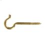 2-9\/16\" Solid Brass Ceiling Round Screw Hook-3\/Pack