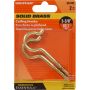 3-3/8" Solid Brass Ceiling Round Screw Hook-2/Pack