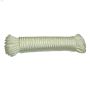 3\/16\" x 100' White Nylon Diamond Braided Rope