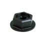 Rondelle tête hex poudre noire extérieur Accents®-8/pqt