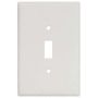 White Thermoset (1) Toggle Switch Wall Plate