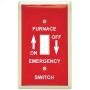 Red Furnace On\/Off Switch Plate