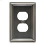 Pewter Metal Duplex Wall Plate