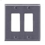 Chrome Metal Double Rocker Wall Plate