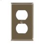 Satin Nickel Metal Duplex Wall Plate