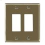 Satin Nickel Metal Double Rocker Wall Plate