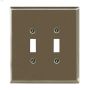 Satin Nickel Metal (2) Double Toggle Wall Plate