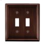 Oil Rubbed Bronze Metal (2) Double Toggle Wall Plate
