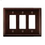 Oil Rubbed Bronze Metal Triple Rocker Wall Plate