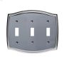 Etched Steel Triple Toggle Wall Plate