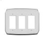 White Plastic Triple Rocker Wall Plate