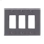 Chrome Metal Triple Rocker Wall Plate