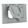 Bell\/Raco Gray Rugged Metallic (1) Duplex Receptacle Cover