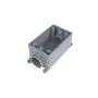 2" x 1/2" Gray PVC Rectangular Single Gang FSC Device Box