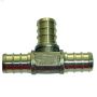 3\/4\" x 1\/2\" x 3\/4\" Barb Brass PEX Tee