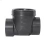 1-1\/2\" Hub x Hub x MPT ABS Backwater Valve With Threaded Cap