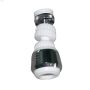 White & Chrome Double Swivel Aerator