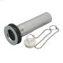 1-1\/4\" x 8\" Polished Chrome Sink Drain With Overflow