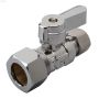 M-Line 3\/8\" x 5\/8\" Compression Straight Ball Shut-Off Valve