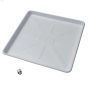 30\" x 28\" x 2-1\/2\" White 0.09\" Thick Washing Machine Pan