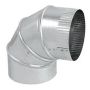 6\" Galvanized 26 ga. 90 Degree Adjustable Elbow