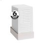 3\" x 10\" White Louvered Design Floor Register