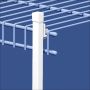 84\" White Shelf Support Pole