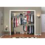 96" x 12" White Steel Closet Organizer