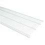 72\" x 16\" White Steel Close Mesh
