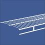 144\" x 12\" White Steel Shelf & Rod Wire Shelf