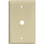 Ivory Thermoset (1) Telephone\/Coaxial Opening Wall Plate