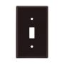Brown Thermoset (1) Toggle Switch Wall Plate